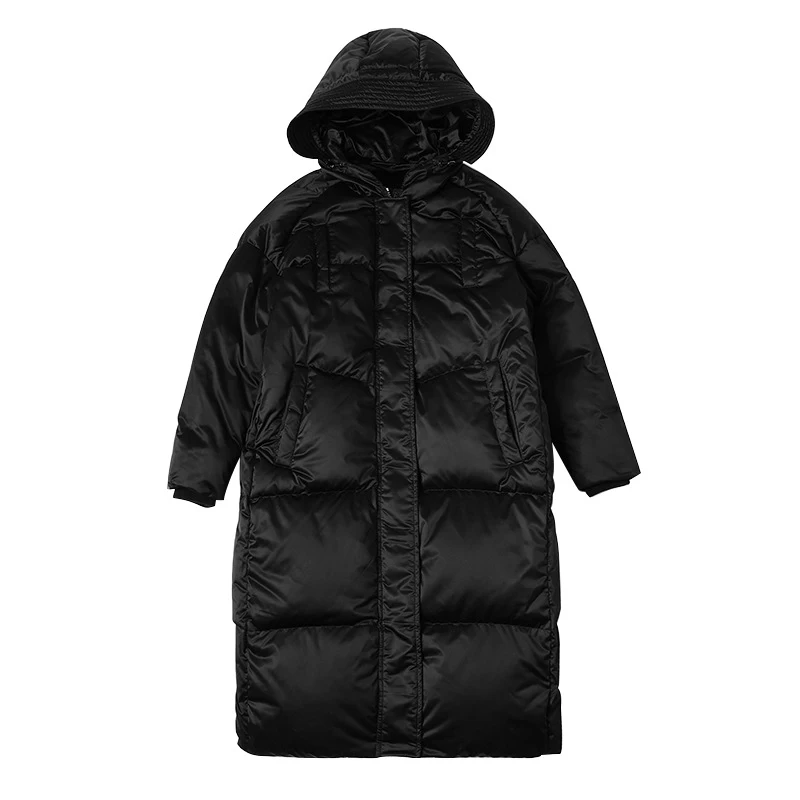 YNZZU высокое качество глубокий зимний-30 теплый длинный женский пуховик утолщенный с капюшоном ветрозащитный зимний пальто женская верхняя одежда A1255