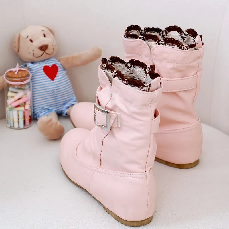 Новые женские ботинки модная элегантная обувь для осени женские винтажные ботильоны на шнурках с пряжкой из искусственной кожи женская обувь размеры 34–44 k632 - Цвет: Розовый