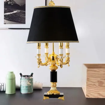 

High quality Luxury fashion black crystal table lamp bedroom bedside lamp lamps brief modern decoration led table lamp