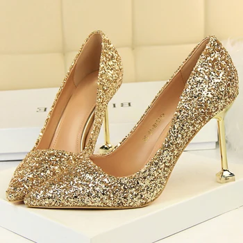 

Sequin wedding shoes pumps high heels pointed toe fashion high heels women wedding high heels women's design fashion shoes
