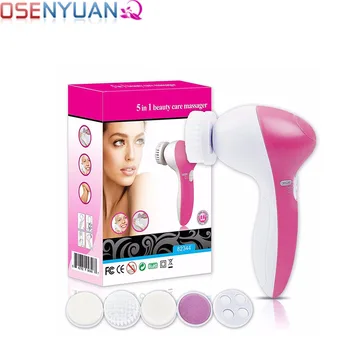 

5 in 1 Electric Facial Cleanser Wash Face Cleaning Machine Vibration Facial Brush Cleaner Body Cleansing Massage SPA Cleaning