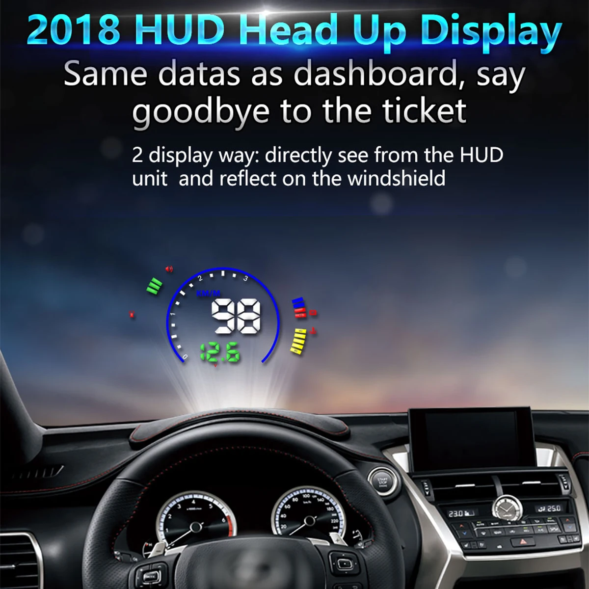 5,8 дюймов цифровой спидометр S600 дисплей HUD OBD2 лобовое стекло проектор износ автомобиля напоминание двойной дисплей