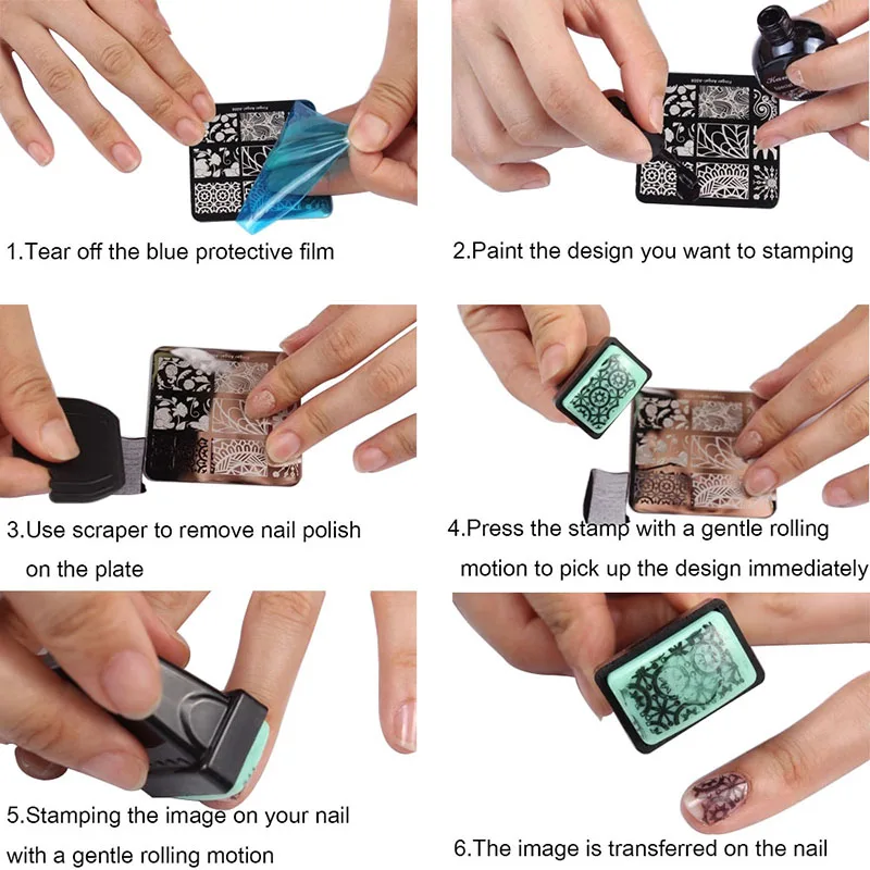 Finger Angel 10 пластин для ногтей+ 1 штамп для ногтей+ 1 скребок для дизайна ногтей пластины для штамповки изображений шаблон для маникюра Инструменты для дизайна ногтей JT151
