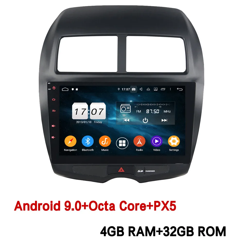 4GB RAM x 32GB ROM Klyde 10," ips 4G Android 9 Восьмиядерный 4 Гб+ 64 Гб DSP BT автомобильный DVD мультимедийный плеер для Mitsubishi ASX RVR/peugeot 4008/Citroen C4 - Цвет: 4GB RAM x 32GB ROM