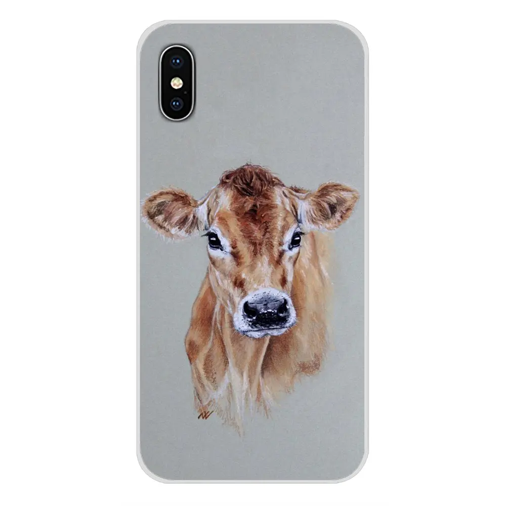 Для huawei G7 G8 P7 P8 P9 P10 P20 P30 Lite Mini Pro P Smart Plus TPU Чехлы для животных крупного рогатого скота корова Акварельная живопись