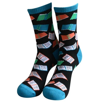 

Mathematics Physics Casual Socks Formula Books Printed Sports Socks Colorful Crew Cotton Skateboard Spandex Hosiery Footwear