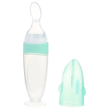 

1pc Silicone Rice Paste Spoon Bottle Rice Cereal Feeder Silicone Squeeze Feeder