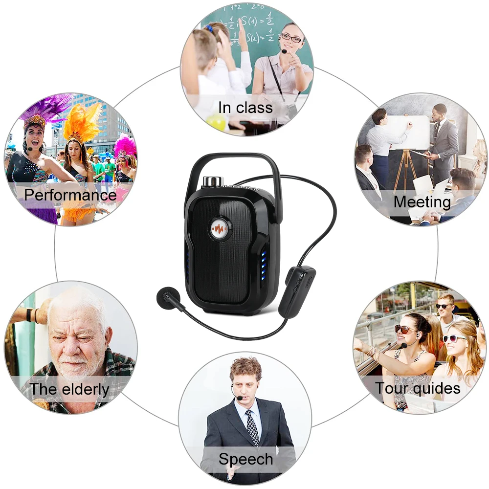 XTUGA Bluetooth голосовой усилитель с беспроводной гарнитурой микрофон