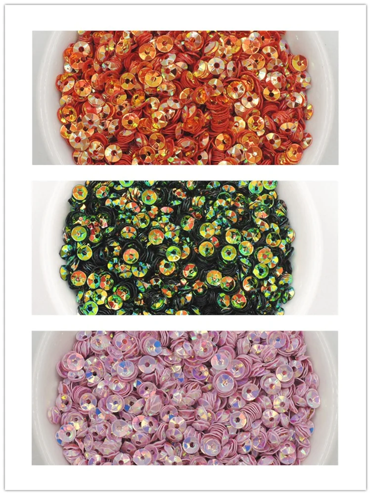Sequins for crafts sequin embroidery accessories sequin sewing accessories sequins accessories 1000Pcs 4mm PVC concave pieces paillettes for crafts Lentejuelas sewing decoration shoes and hats bags DIY handmade accessories
