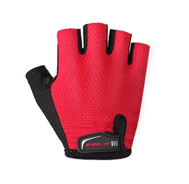 Red Дышащие велосипедные перчатки Skidproof Half Finger летние спортивные перчатки для велосипеда MTB велосипедные перчатки Guantes для мужчин и женщин - Цвет: Red