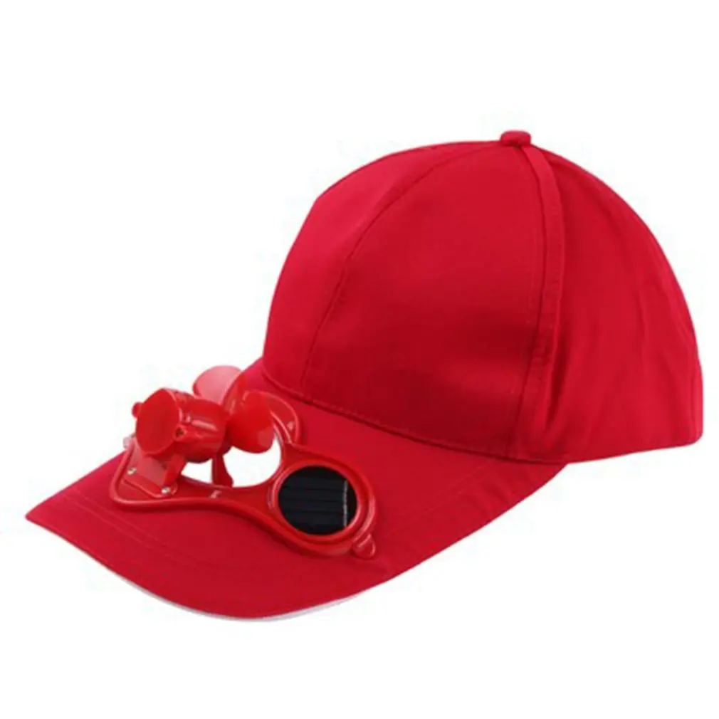 

Solar fan cap Sunscreen cap Fan Cooling Baseball Cap Cotton Embroidered Satin Energy-saving Breathable