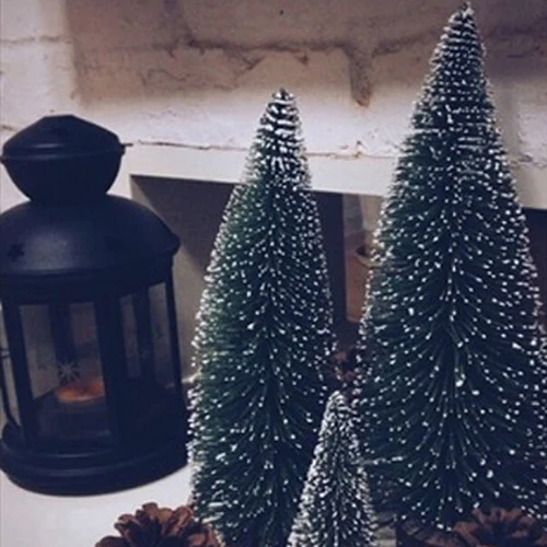 1Pcs Hot New Year Mini Christmas tree stick white cedar desktop small Christmas tree Party Ornaments Xmas Decoration Gift