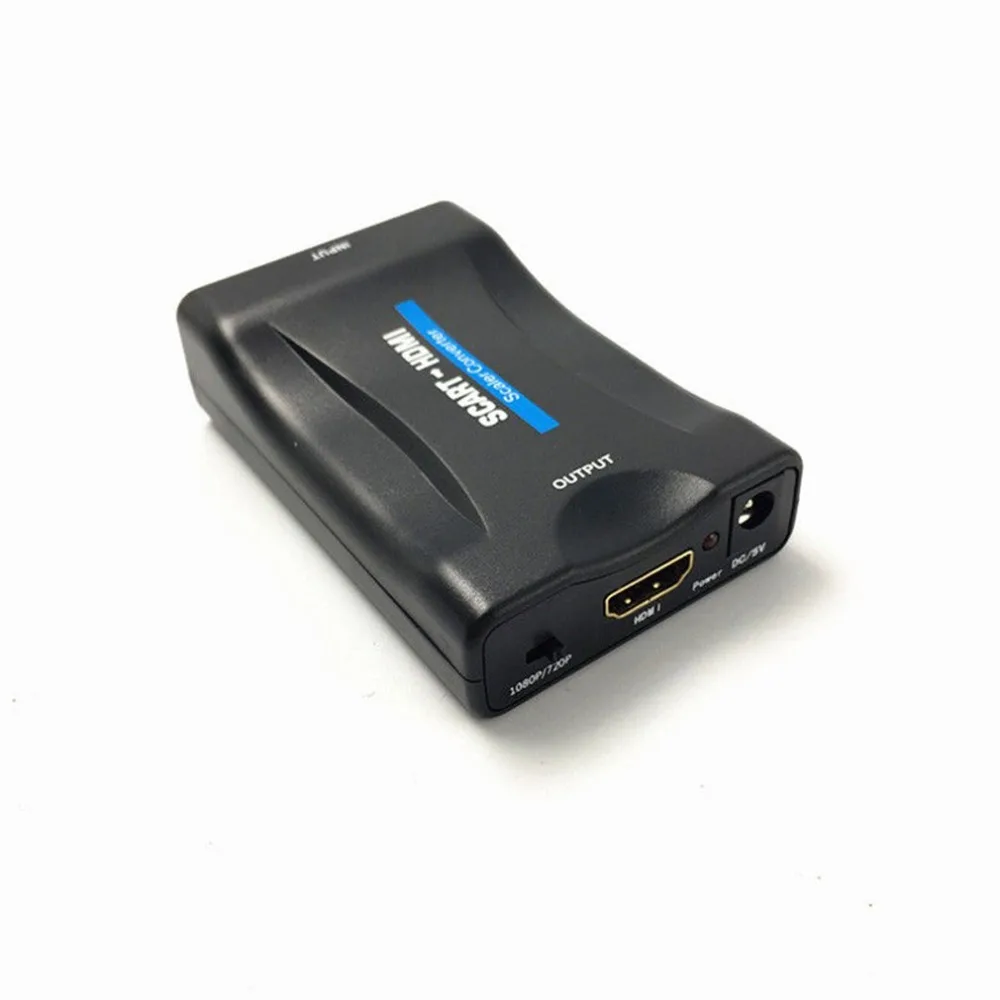 США разъем переменного тока адаптер питания 1080P Scart к HDMI MHL конвертер аудио видео адаптер для HD ТВ Sky Box STB DVD