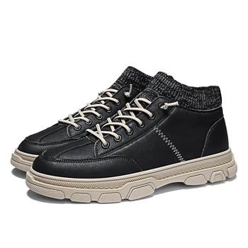 

Men Waterproof Snow Boots Men Boots Winter Shoes with Warm Leather Winter Footwear Male Casual Boots Sneakers Big Size *M816