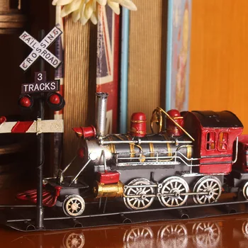 

32x17x7.7cm Vintage Steamer Locomotive Train Model Diecast Iron Csafts Royal Train Car Model Ornament Toys for Children Adults