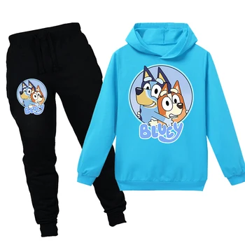 

Fashion Bluey Bingo Children Hoodies Pants 2pcs Sets Baby Clothing Casual Kids Clothes Boys Sweatshirts Girl Long Sleeved Cotton