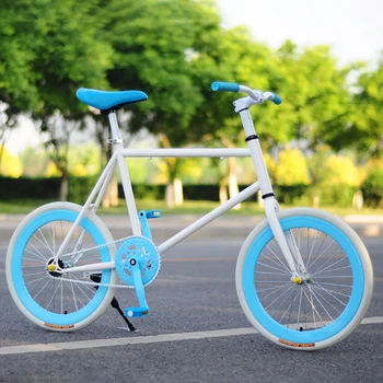 

CHREAL Adult Student Fixed Gear Bicycle Mountain Bike Sport Cycling Road Bicycle Men 20 Inch Spoke Wheel Double V Brake Ride