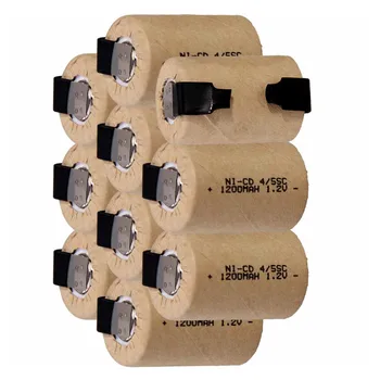 

10 pcs 4/5SC 1200mah 1.2v battery NICD rechargeable batteries for emergency light toy equipment power for electric screwdriver