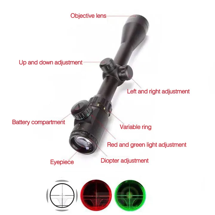 

Hunting Riflescope Adjustable Cross Light Zoom Monocular Outdoor Shooting Sight Telescope Pocket Hunting Optical Prism Scope New