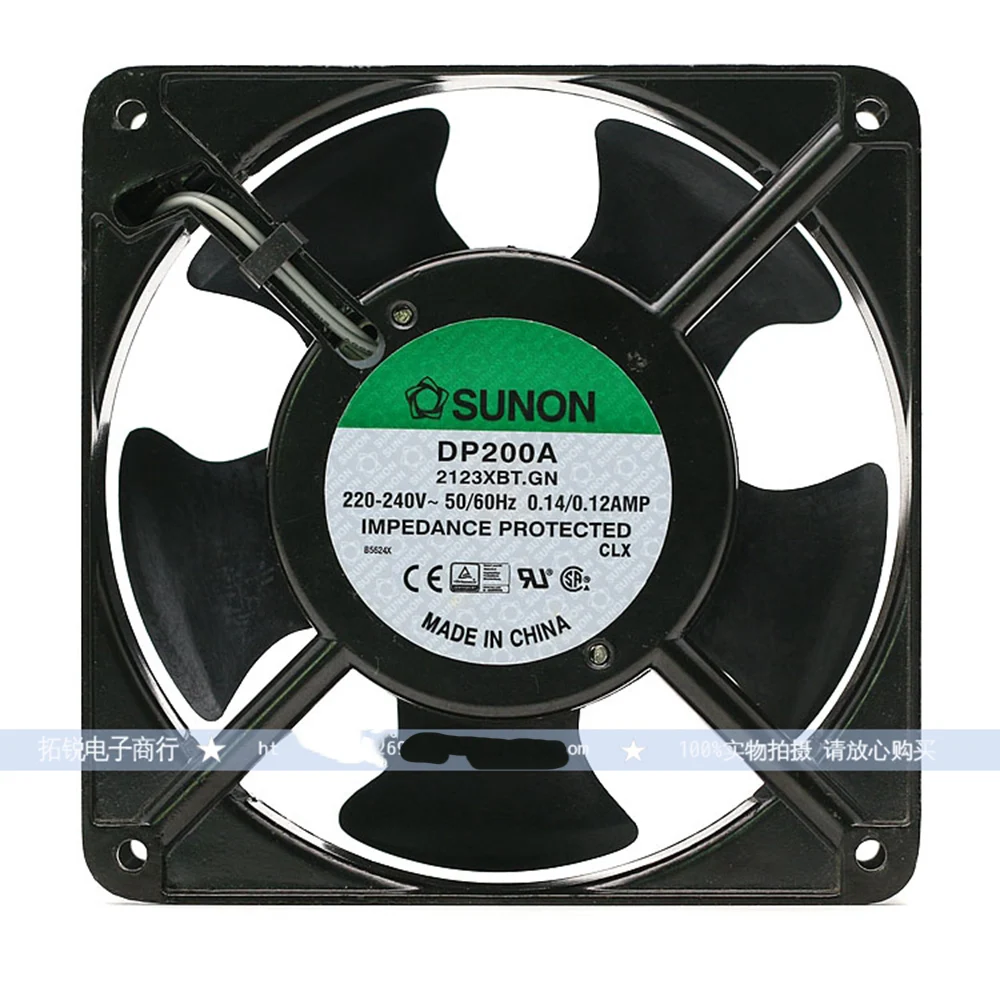 

AC 220V fan For Sunon DP200A P/N 2123XBT.GN 0.14A 12038 220V 120*120*38mm industrial case cabinet cooling fan 120mm