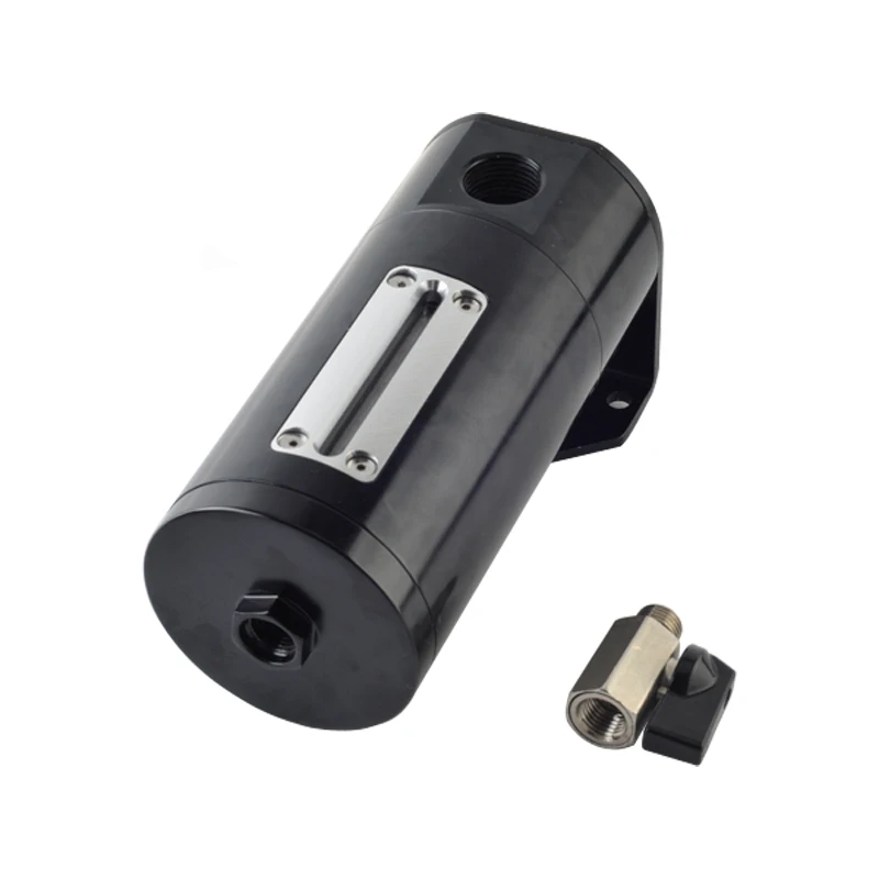 

10AN 0.5L Oil Catch Can Reservoir Tank Aluminum With Breather Filter Baffled oct-1125
