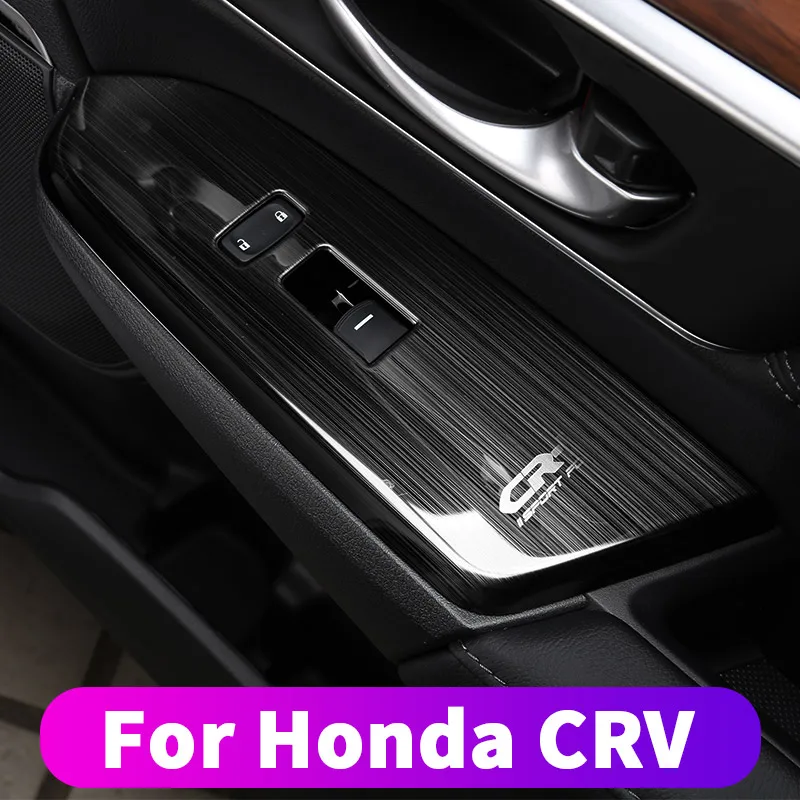 Для Honda crv CR-V автомобильное стекло внутренней двери подъемная панель декоративные наклейки crv внутренняя ручка Кнопка украшения m