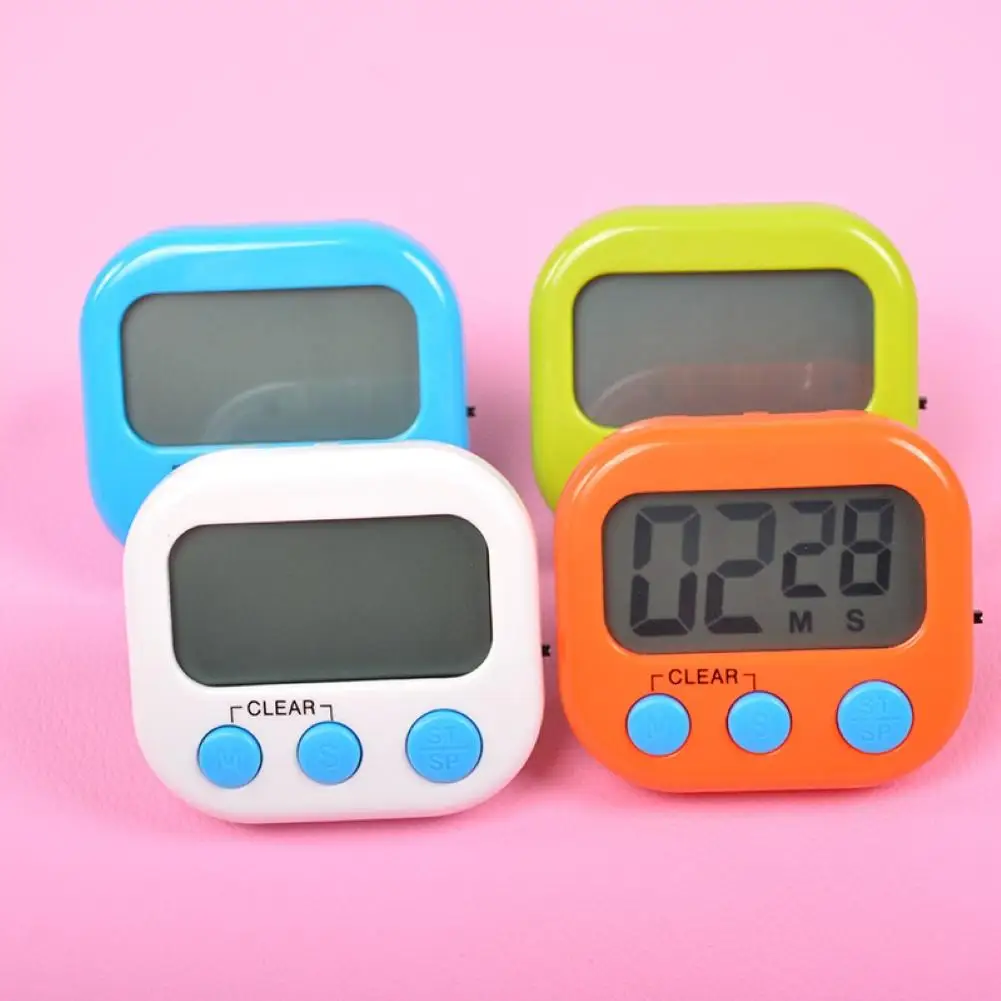 

Magnetic LCD Digital Kitchen Countdown Timer Alarm with Stand White Kitchen Timer Practical Cooking Timer Alarm Clock