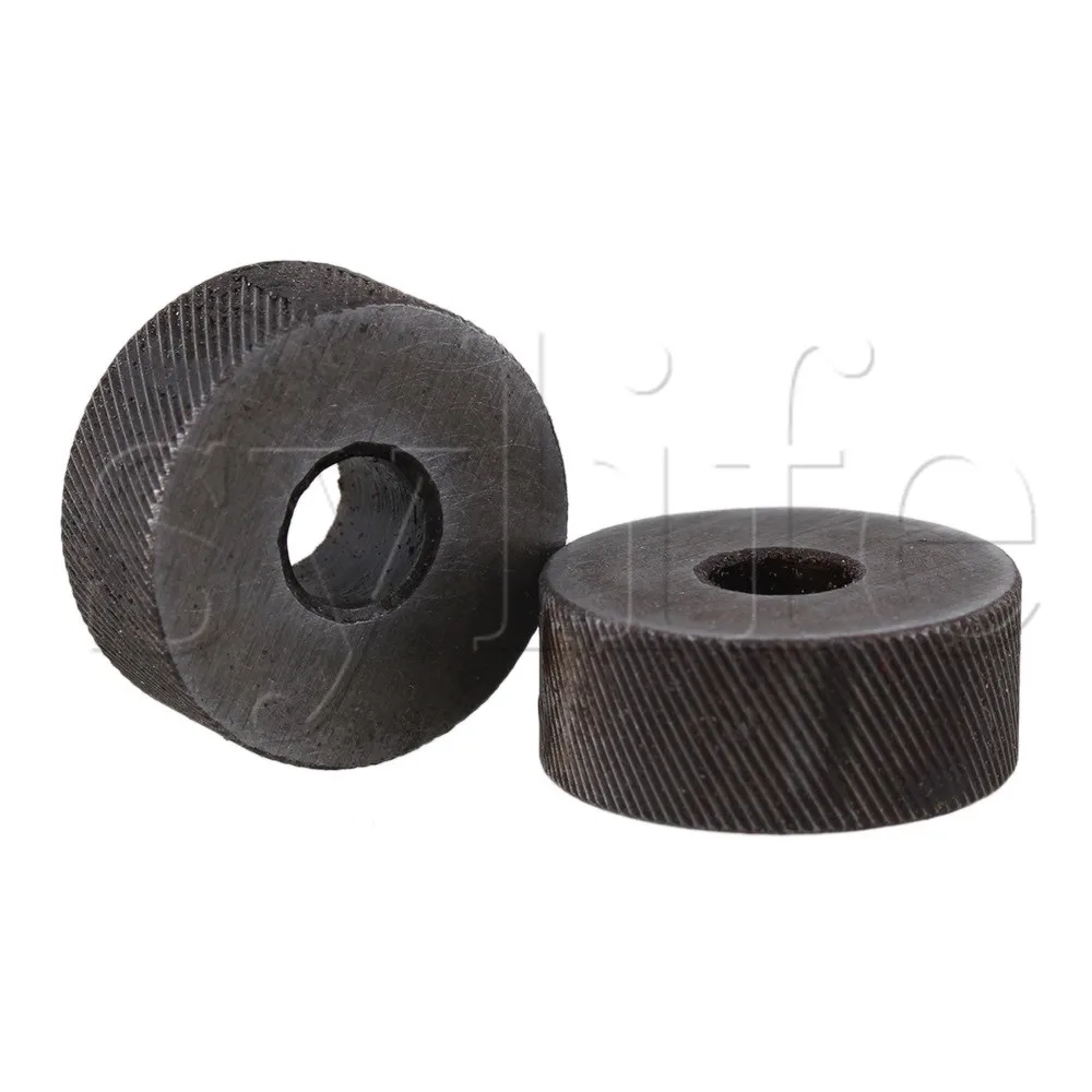 2PCS 0.5mm Pitch Diagonal Coarse 19mm OD Knurling Wheel Roller Tool Steel knurling tool set