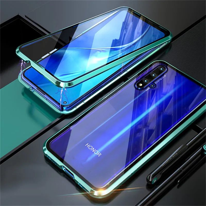 Двухсторонний стеклянный Магнитный чехол для huawei P20 P30 Lite mate 20 Nova 5 Pro 5i 4 P Smart Plus Honor 20 Pro V20 20i 10i