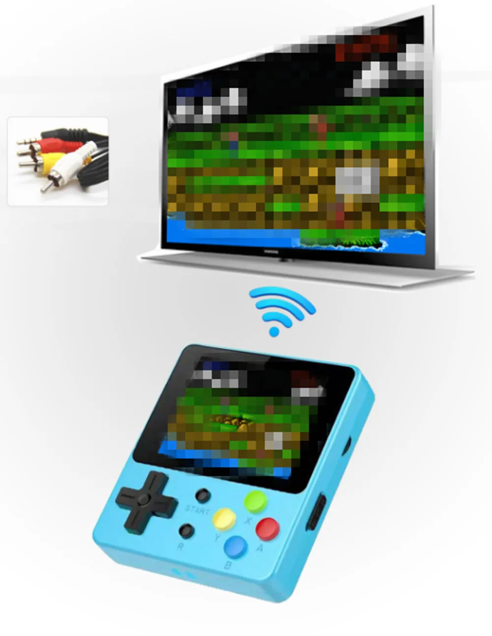 2.4 inch IPS screen 8-bit handheld built-in 188 mini game console 128M memory handheld game console