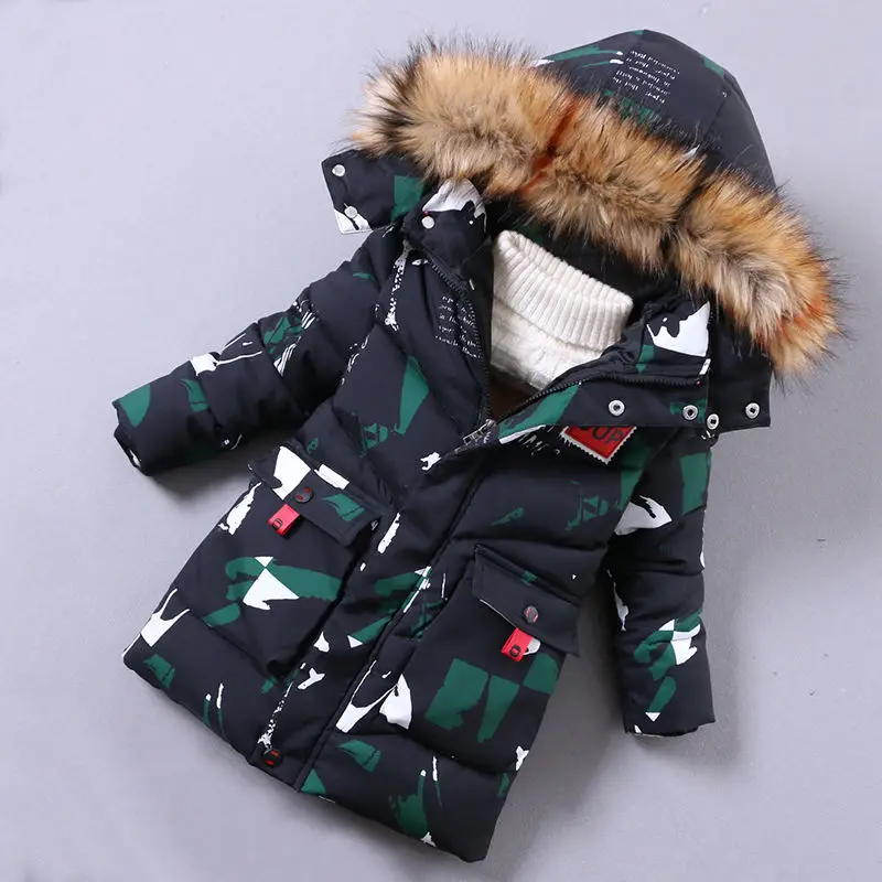 Зимняя куртка для мальчиков, теплые парки, детская куртка с камуфляжным принтом, Подростковая верхняя одежда, одежда, ветровка, водонепроницаемая, для русской зимы-30
