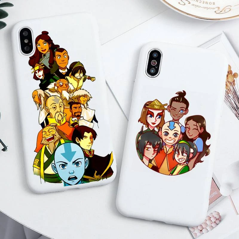 Avatar the Last Airbender Phone Case for iPhone 12 mini 11 Pro Max X XR XS 8 7 6s Plus Candy white Silicone Cases iphone 8 plus leather case