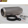 Inlet:51mm/54mm/57mm/61mm/63mm/65mm Length:235mm Customized Titanium Alloy Motorbike Motorcycle Exhaust Muffler Pipe with Clamp