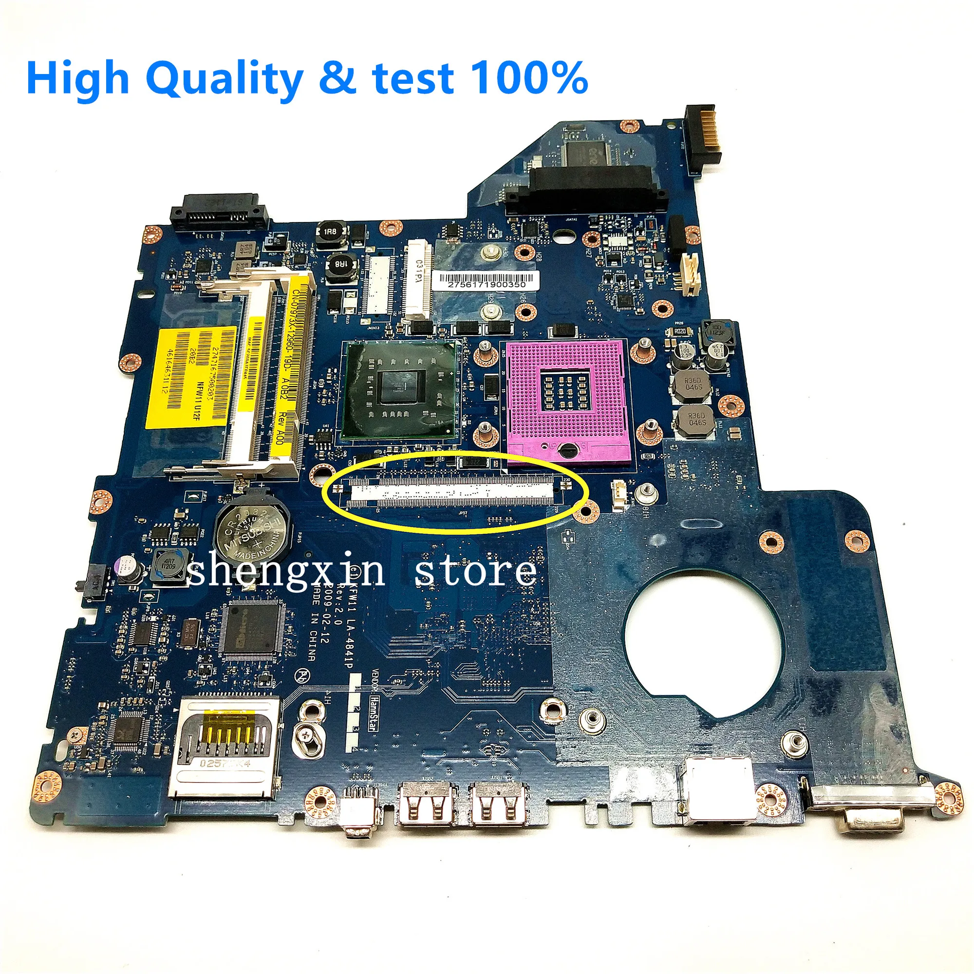 Для DELL 1427 материнской платы ноутбука CN 07973X 7973X KFW11 LA 4841P PM45 тест 100%|Материнские для