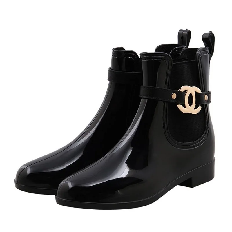 New Rubber Shoes Women Rain Boots For Girls Ladies Walking Waterproof
PVC Women Boots Winter Woman Ankle Martin Rainboots 36-41
