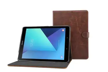 

Tablet Case for Samsung Galaxy Tab S3 T820 T825 SM-T820 SM-T825 9.7\" Retro PU Leather Auto Slots Holder Stand Cover Funda+pen