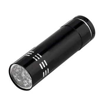 

Mini Ultra-bright Low Power Consumption Aluminum Alloy 9 LEDs Flashlight Torch Light Lamp For Camping Outdoors
