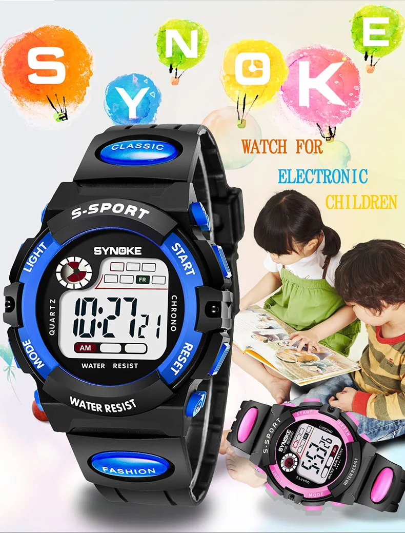 Montre Connectée Enfant Montre Enfant LED OFFCP Étanche 30m