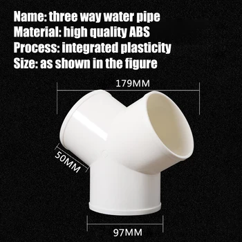 

Y Piece 4inch Duct Connector 3 Ways Splitter For Ventilation Tube - ABS 100mm
