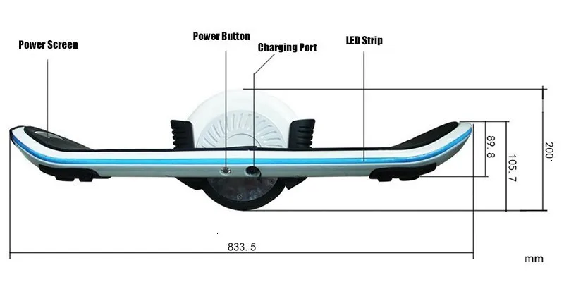 one wheel hoverboard electric skateboard self balancing scooter smart balance wheel 6.5 inch  (30)
