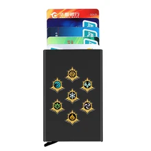 

Genshin Impact Element Theme Anti-theft ID Credit Card Holder Thin Aluminium Metal Wallets Women Men Pocket Case Bank Card Box