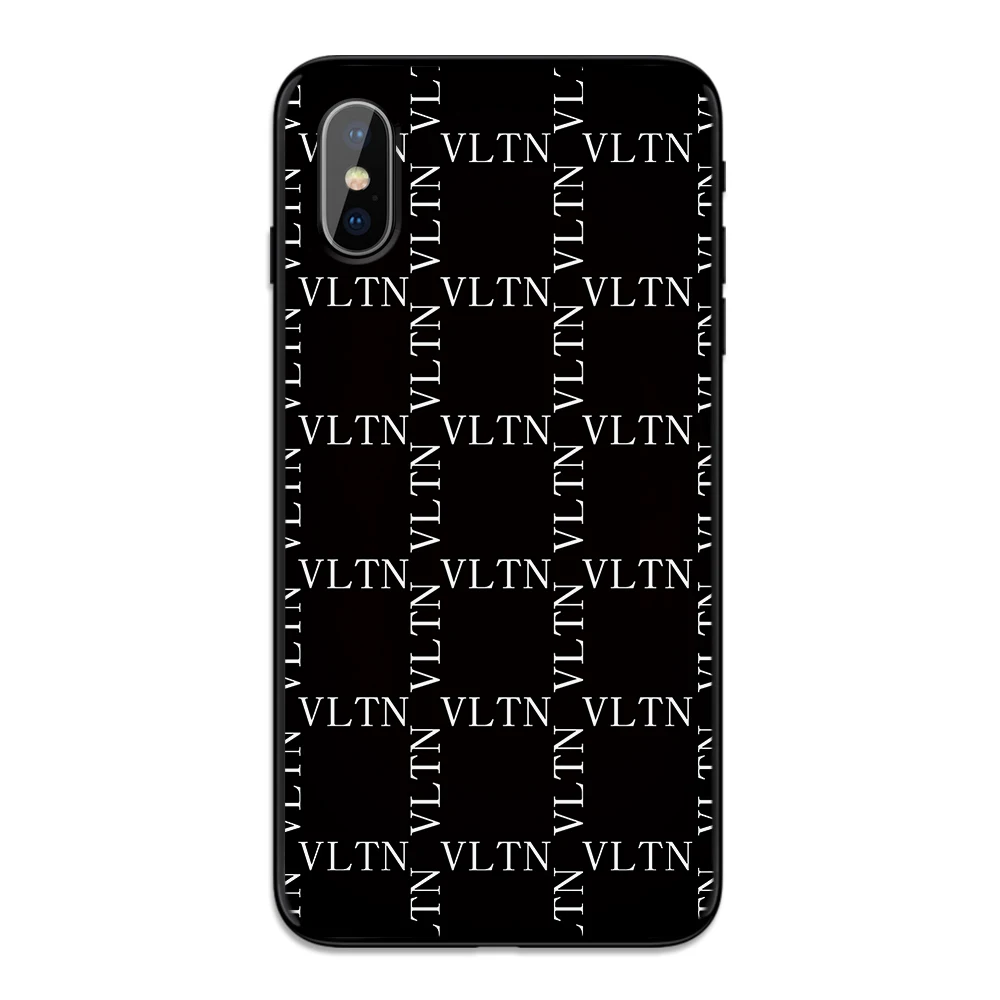 Популярный итальянский бренд VLTN чехол для телефона samsung Galaxy A3 A5 A6 Plus A8 A9 J7 A2 CORE J4 Силиконовая задняя крышка Capas - Цвет: 7