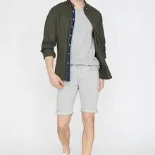 Koton мужской серый нормальной талией карманом джинсовые шорты 9YAM43349LD