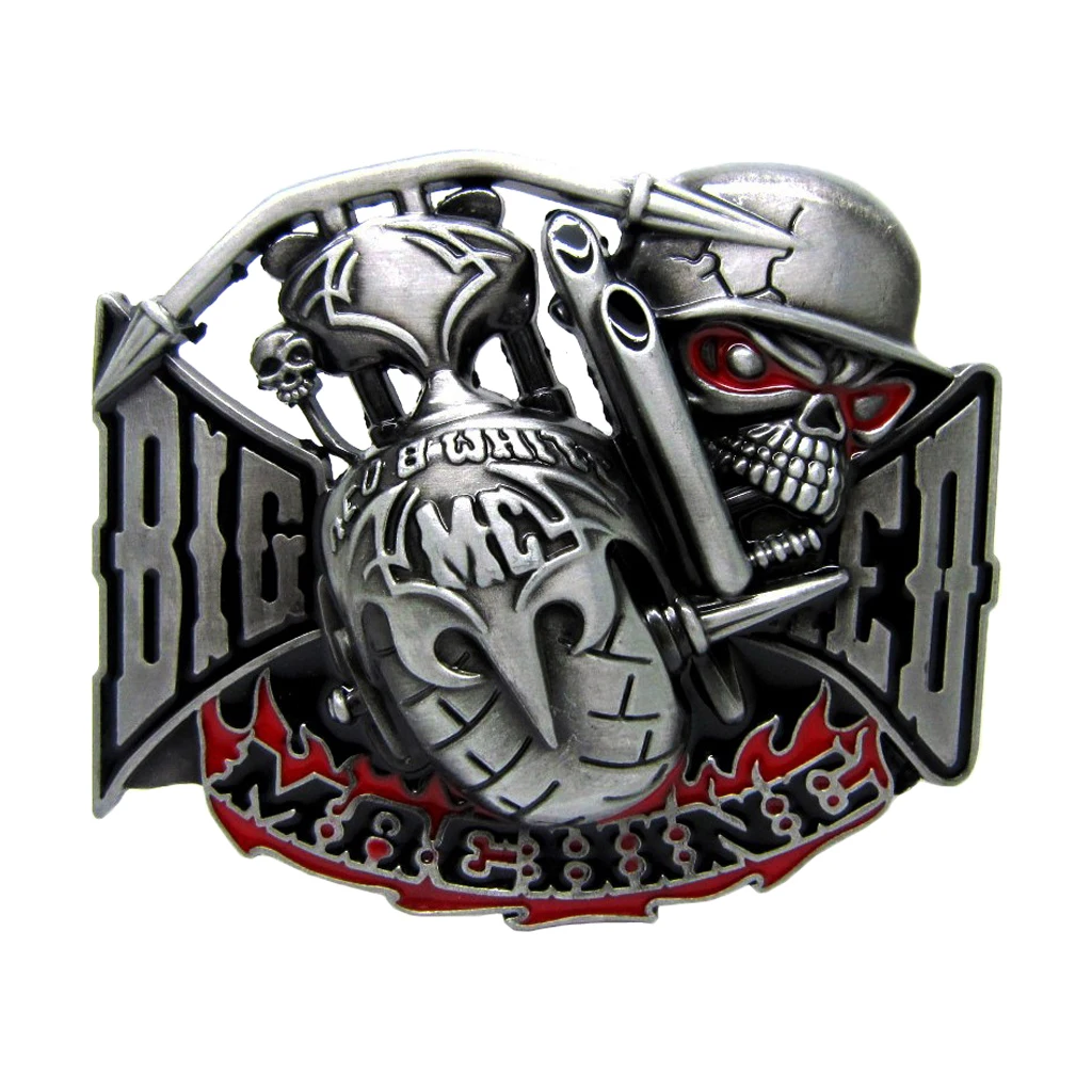 Retro Gothic Ghost Skull Head Western Belt Buckle For Men's 3.6-3.9cm(1.4''-1.5'') Wide Leather Belt