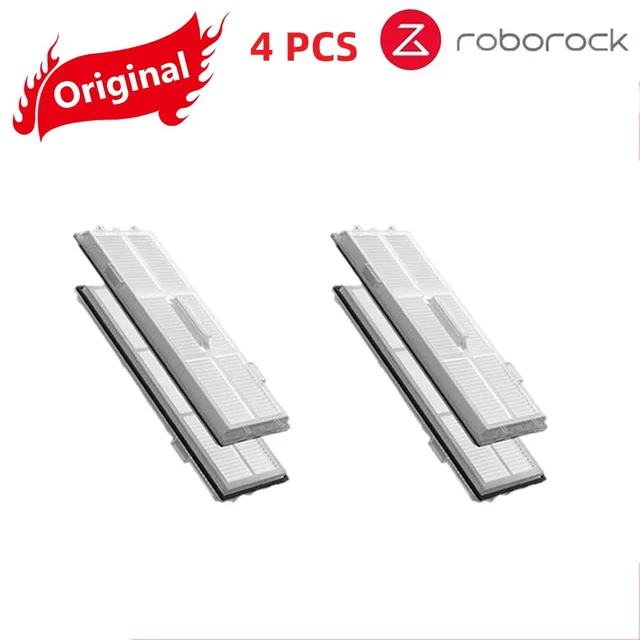 Original Roborock S7 Parts of Washable Filter Main Brush Mop Cloth Side Brush Dust Bag Bracket Robot Vacuum Cleaner Accessories Filter X4