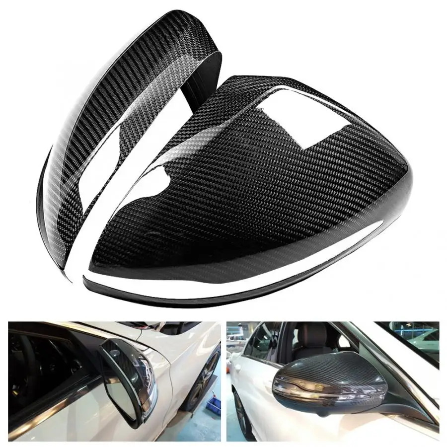 

Pair Right-Hand Driving Carbon Fiber Rear Mirror Housing Cover Fits for Mercedes Benz W213 E-Class Sedan 2015 2016 2017-2019