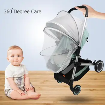 

Baby Stroller Mosquito Net Full Cover Double Zipper Safe Protection Mesh