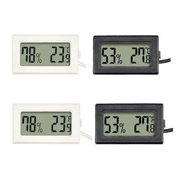 Mini Lcd Digital Thermometer Used For Freezer Temperature-50-110 ℃  Refrigerator Indoor And Outdoor Waterproof Probe And Pet Box