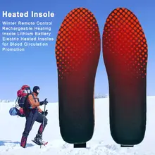 Зимний пульт дистанционного управления перезаряжаемая нагревательная обувь стелька литиевая батарея электрический подогрев стельки для циркуляции крови продвижение