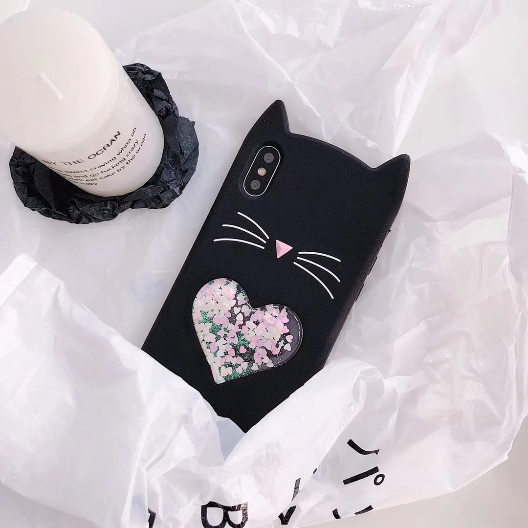 3 Gimfun мультяшный игровой Жидкий чехол для телефона Iphone 7 6 8 Plus Xr X Xs 11 Pro Max Блестящий Мягкий силиконовый резиновый чехол с медведем - Цвет: 3